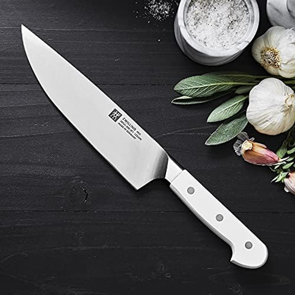 Zwilling Pro Le Blanc 8-Inch Chef'S Knife Razor-Sharp Blade White Polymer Handle Made In Germany Zwilling Pro Le Blanc 8-Inch Chef'S Knife Razor-Sharp Blade White Polymer Handle Made In Germany