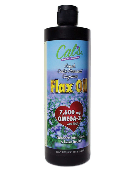 Cal's Flax Oil - Essential, Organic Omega-3, Pure, 100% Cold-Pressed, Virgin, Unrefined & Organic - Vegetarian Source of Omega-3 for Skin, Joint, Heart, Brain, & Nerve Health Support Cal's Flax Oil - Essential, Organic Omega-3, Pure, 100% Cold-Pressed, Virgin, Unrefined & Organic - Vegetarian Source of Omega-3 for Skin, Joint, Heart, Brain, & Nerve Health Support