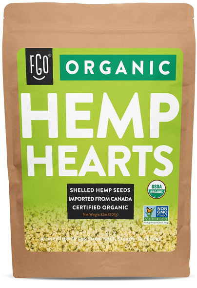 FGO Organic Hemp Hearts, Shelled Hemp Seeds, Imported from Canada, (Pack of 1) FGO Organic Hemp Hearts, Shelled Hemp Seeds, Imported from Canada, (Pack of 1)