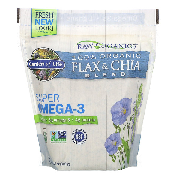Garden of Life, 100% Organic Flax & Chia Blend (340 g) Garden of Life, 100% Organic Flax & Chia Blend (340 g)