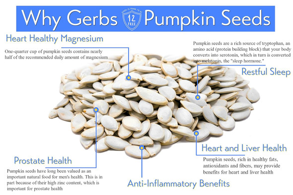 GERBS Raw Whole Pumpkin Seed 1 LB, Top 14 Allergy Free, Healthy protein packed Superfood Snack, Non GMO, Grown USA & Packaged on dedicated equipment GERBS Raw Whole Pumpkin Seed 1 LB, Top 14 Allergy Free, Healthy protein packed Superfood Snack, Non GMO, Grown USA & Packaged on dedicated equipment