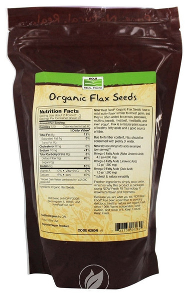 NOW Foods Flax Seed Organic NOW Foods Flax Seed Organic