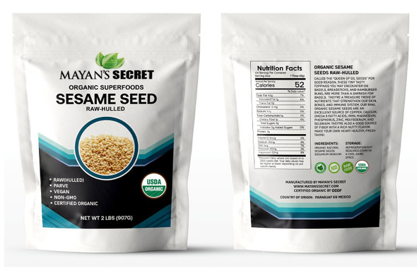 USDA Certified Organic hulled Sesame Seeds, Gluten Free, Raw,Keto Friendly USDA Certified Organic hulled Sesame Seeds, Gluten Free, Raw,Keto Friendly