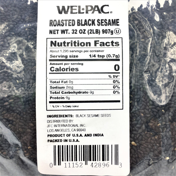 WEL - PAC Roasted Black Sesame 2 LB WEL - PAC Roasted Black Sesame 2 LB