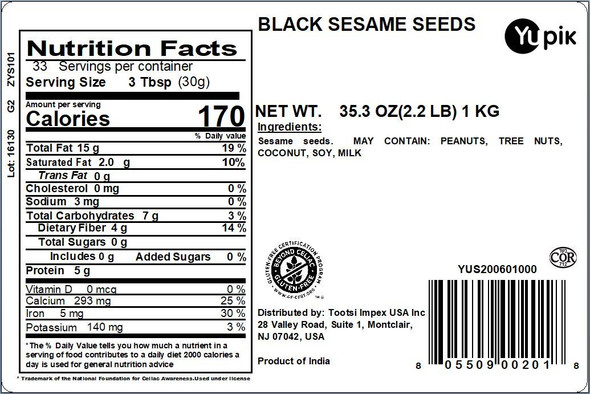 Yupik Black Sesame Seeds, 2.2 lb
