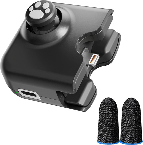 YAO L1 Pro Mobile Game Controller Joystick for iPhone (iOS 13.4 or Later), Gaming Gamepad for PUBGG Mobile, Call of Duty Mobile(CODM), Wild Rift, Genshin Impact, with 2 pcs Finger Sleeve - Black YAO L1 Pro Mobile Game Controller Joystick for iPhone (iOS 13.4 or Later), Gaming Gamepad for PUBGG Mobile, Call of Duty Mobile(CODM), Wild Rift, Genshin Impact, with 2 pcs Finger Sleeve - Black