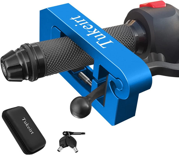 Motorcycle Lock - Adjustable Anti Theft for Motorcycles Mopeds Motorbikes Scooters ATVs Dirt Bike Street Bike Braking The Front Wheel Use on Grip Brake Handlebar(Blue) Motorcycle Lock - Adjustable Anti Theft for Motorcycles Mopeds Motorbikes Scooters ATVs Dirt Bike Street Bike Braking The Front Wheel Use on Grip Brake Handlebar(Blue)