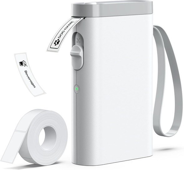 P21 Label Maker Machine with Tape, Bluetooth Label Printer Portable Mini Label Makers Built-in Cutter Sticker Maker with Multiple Templates Use for School Office Home, White P21 Label Maker Machine with Tape, Bluetooth Label Printer Portable Mini Label Makers Built-in Cutter Sticker Maker with Multiple Templates Use for School Office Home, White