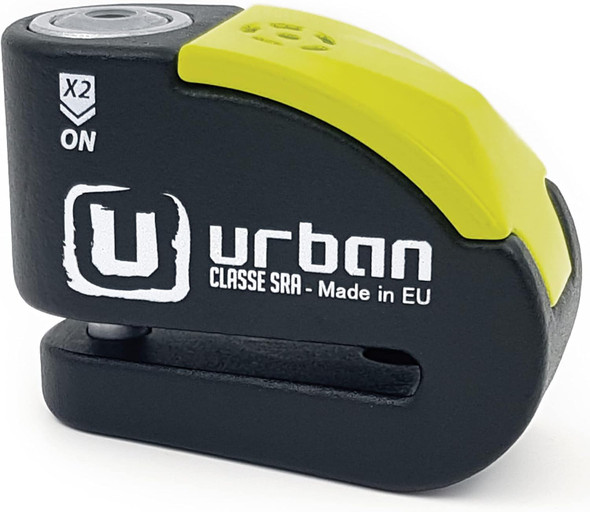 URBAN UR10 Approved Motorcycle Disc Lock with Alarm 120dB ON/OFF Warning A+ Sensitivity, Special Hardened Steel High Security Double Locking 10mm/0.39in Motorbike Disc Brake Lock Anti Theft Heavy Duty URBAN UR10 Approved Motorcycle Disc Lock with Alarm 120dB ON/OFF Warning A+ Sensitivity, Special Hardened Steel High Security Double Locking 10mm/0.39in Motorbike Disc Brake Lock Anti Theft Heavy Duty