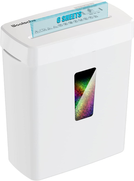Woolsche Paper Shredder, P-5 Security Level, 6-Sheet Micro Cut with 3.43-Gallon Basket, Durable & Fast with Jam Proof System, Paper Shredder for Home Office (ETL) Woolsche Paper Shredder, P-5 Security Level, 6-Sheet Micro Cut with 3.43-Gallon Basket, Durable & Fast with Jam Proof System, Paper Shredder for Home Office (ETL)