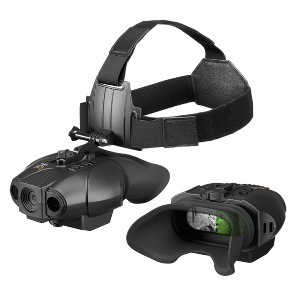 Night Vision Goggles  Nightfox Swift 2 Pro NVG Goggles Head or Helmet Mounted Wide FOV 1x Magnification NVGs 1080p Video Recording Stealth Infrared 940nm IR,Tactical Digital NODs for Airsoft