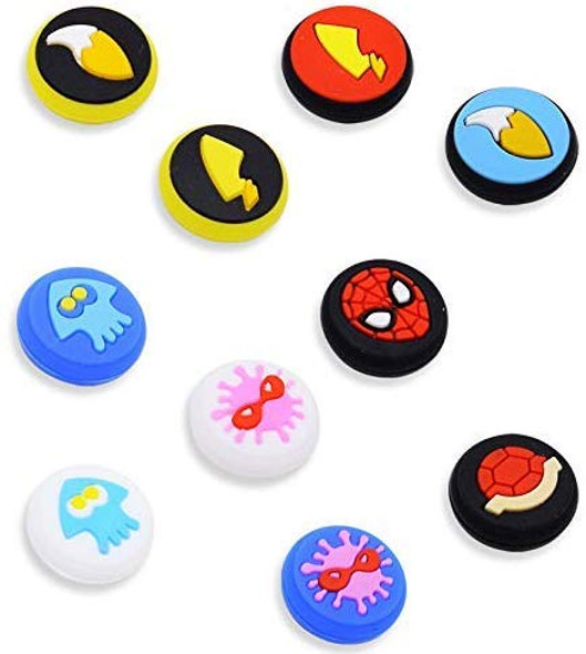Silicone Analog Thumb Grip Stick Set Joystick Cap Thumbstick Cover Caps for Nintendo Switch NS Switch Lite Console Joy-Con Controller Thumbsticks Cap (W)