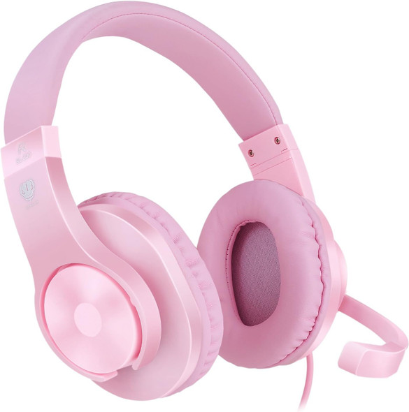 BlueFire Kids Headphones for Online School, Children, Teens, Boys, Girls, 3.5mm Stereo Over-Ear Gaming Headphone with Microphone and Volume Control Compatible with PS4, PS5, Xbox One(Pink) BlueFire Kids Headphones for Online School, Children, Teens, Boys, Girls, 3.5mm Stereo Over-Ear Gaming Headphone with Microphone and Volume Control Compatible with PS4, PS5, Xbox One(Pink)