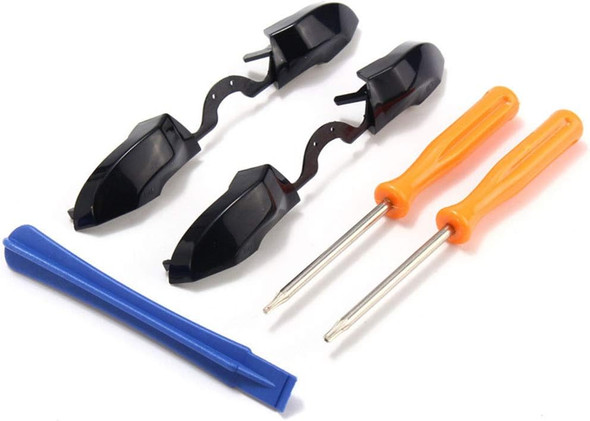 Replacement LB RB Bumper Triggers Button Key Trigger Middle Pad Part with T6 T8 Screwdrivers Repair Tools + Crowbar for Xbox One Elite Controller (2 Pcs LB RB)