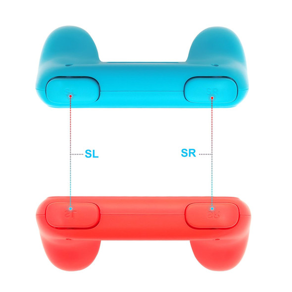 FYOUNG Hand Grips Compatible with Switch/Switch OLED Model Controllers, Grip Compatible with Switch Joy Con - Blue and Red (2 Packs)