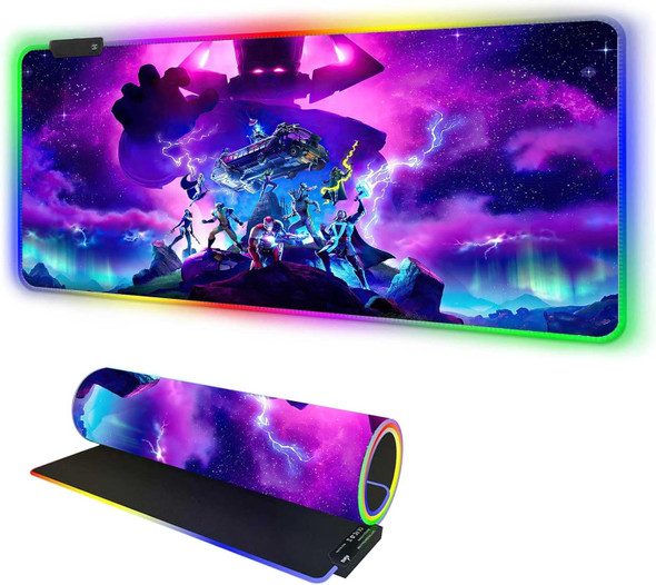 RGB Large Gaming Mouse Pad Galactus Skin,12 Lighting Modes & Non-Slip Rubber Base Mousepad-Long Glowing Laptop Desk Pad,Computer Keyboard and Mice Combo Pads Mouse Mat-31.5X15.7 RGB Large Gaming Mouse Pad Galactus Skin,12 Lighting Modes & Non-Slip Rubber Base Mousepad-Long Glowing Laptop Desk Pad,Computer Keyboard and Mice Combo Pads Mouse Mat-31.5X15.7