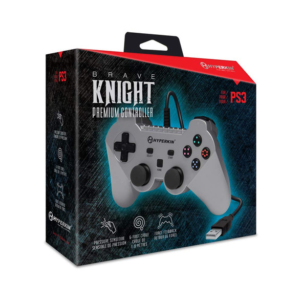 Hyperkin "Brave Knight" Premium Controller for PS3/ PC/Mac (Silver)