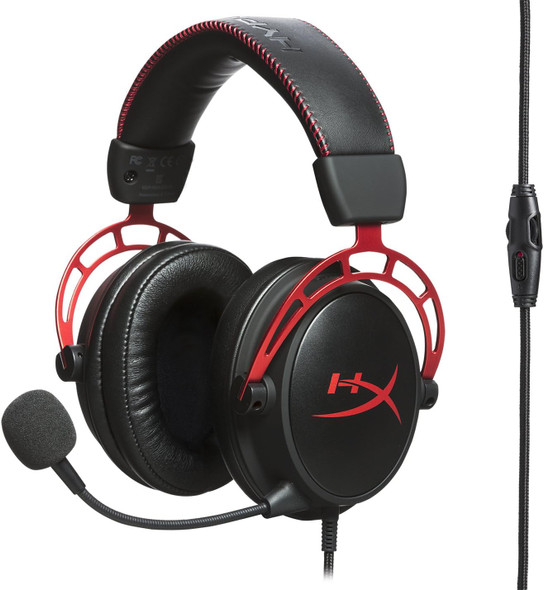 HyperX Cloud Alpha - Gaming Headset - Dual Chamber Drivers - Durable Aluminum Frame - Detachable Microphone and HyperX Pulsefire Surge - RGB Gaming Mouse, 360° RGB Light Effects & Macro Customization HyperX Cloud Alpha - Gaming Headset - Dual Chamber Drivers - Durable Aluminum Frame - Detachable Microphone and HyperX Pulsefire Surge - RGB Gaming Mouse, 360° RGB Light Effects & Macro Customization