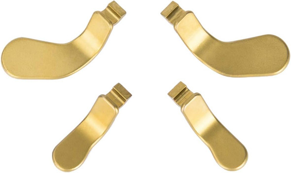 4 PCS Metal Paddles, Stainless Steel Hair Trigger Locks Replacement Parts for Xbox One Elite Controller Series 2 (Gold)