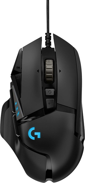 Logitech G502 Hero High Performance Wired Gaming Mouse, 25K Sensor, 25,600 DPI, RGB, Adjustable Weights, 11 Programmable Buttons, On-Board Memory, PC/Mac - Black Logitech G502 Hero High Performance Wired Gaming Mouse, 25K Sensor, 25,600 DPI, RGB, Adjustable Weights, 11 Programmable Buttons, On-Board Memory, PC/Mac - Black