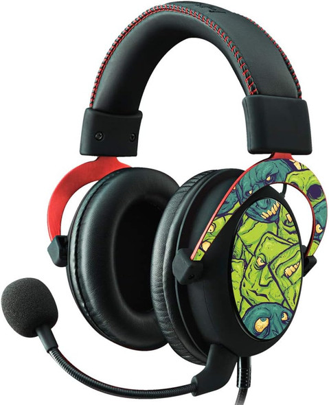 MightySkins Skin Compatible with Kingston HyperX Cloud II Gaming Headset - Monster Pattern Protective, Durable, and Unique Vinyl Decal wrap Cover Easy to Apply, Remove Made in The USA