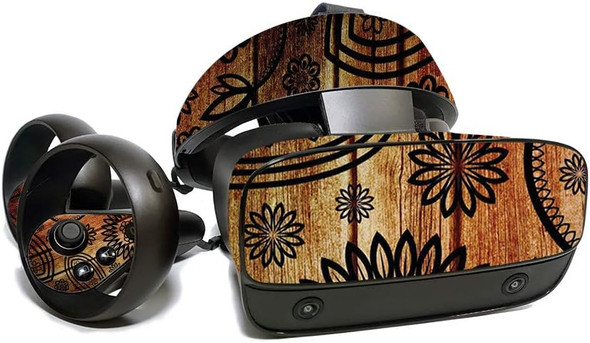 MightySkins Skin for Oculus Rift S - Wooden Floral Protective, Durable, and Unique Vinyl Decal wrap Cover Easy to Apply, Remove, and Change Styles Made in The USA