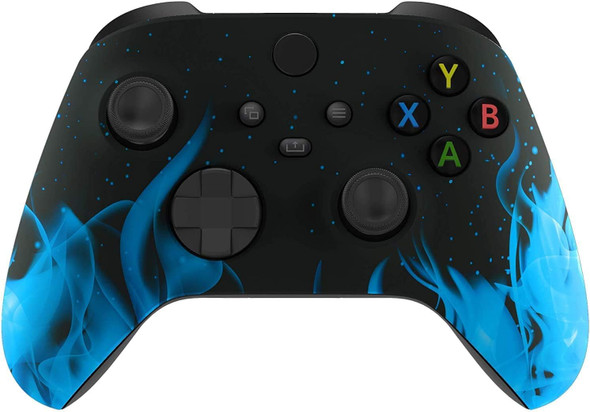 Xbox Soft Touch Design Custom Gaming Controller -Soft Shell for Comfort Grip - Blue Flames Xbox Soft Touch Design Custom Gaming Controller -Soft Shell for Comfort Grip - Blue Flames