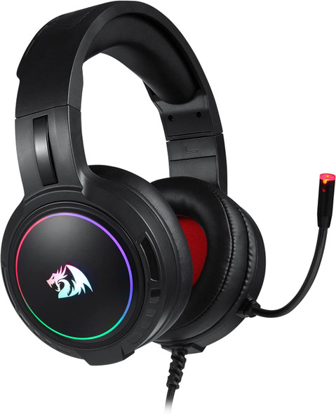 Redragon H270 RGB Gaming Headset with Microphone, Wired, Compatible with PS4, PS5, PC and Laptops (Black)