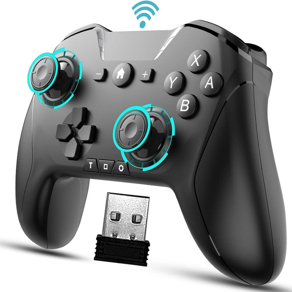 Bluetooth Game Controller for PC, Mac, Nintendo Switch, iOS, Android - Dual Motor, 6-Axis Gyroscope, Backlit, Ergonomic Design