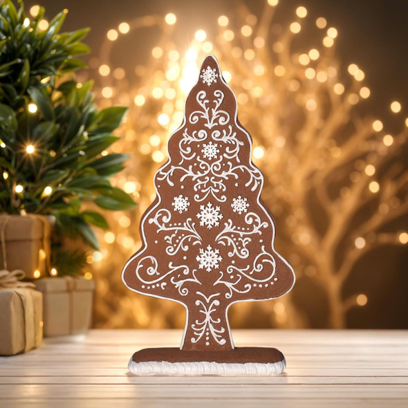 Christmas Tree Decorations Indoor Gingerbread Decor Table Top Christmas Decorations Resin 6 2.25 10 Inch Gingerbread Tree Christmas Kitchen Tabletop Xmas Tree Decor