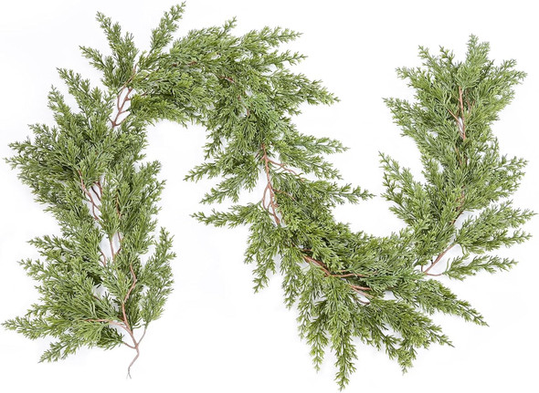 Artiflr 6FT Pine Christmas Garland, Artificail Greengery Garland Indoor Outdoor Garden Gate Home Decoration for Winter Holiday Year Decor
