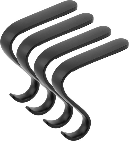 BIRDROCK HOME 4 Pack Christmas Stocking Mantel Hooks - Heavy-Duty Metal Hangers for Fireplace, Brick, and Mantel - Ideal for Holiday Stockings, Garlands, and Decor - Sturdy and Versatile - Black BIRDROCK HOME 4 Pack Christmas Stocking Mantel Hooks - Heavy-Duty Metal Hangers for Fireplace, Brick, and Mantel - Ideal for Holiday Stockings, Garlands, and Decor - Sturdy and Versatile - Black