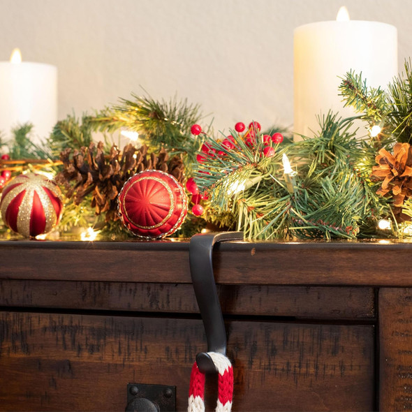 BIRDROCK HOME 4 Pack Christmas Stocking Mantel Hooks - Heavy-Duty Metal Hangers for Fireplace, Brick, and Mantel - Ideal for Holiday Stockings, Garlands, and Decor - Sturdy and Versatile - Black BIRDROCK HOME 4 Pack Christmas Stocking Mantel Hooks - Heavy-Duty Metal Hangers for Fireplace, Brick, and Mantel - Ideal for Holiday Stockings, Garlands, and Decor - Sturdy and Versatile - Black