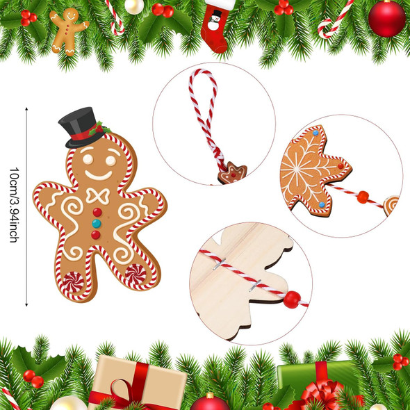 Blulu Christmas Garlands Christmas Banners Gingerbread Christmas Decorations Candy Garland Hanging Ornaments for Christmas Tree Home Kitchen Wall Decor(Gingerbread Man,9 ft)