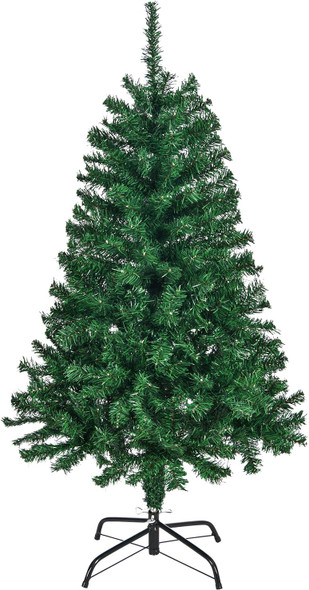 Bonnlo Artificial Christmas Tree, Full 4ft Christmas Tree w/ 346 Branch Tips, Small Xmas Tree for Home, Office, Party Decoration, Green
