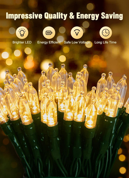 Battery Operated Christmas String Lights, 8ft 20 LED Mini Lights with Timer, Christmas Tree Lights for Indoor Outdoor Bedroom Wedding Party Holiday Xmas Decoration，Warm White