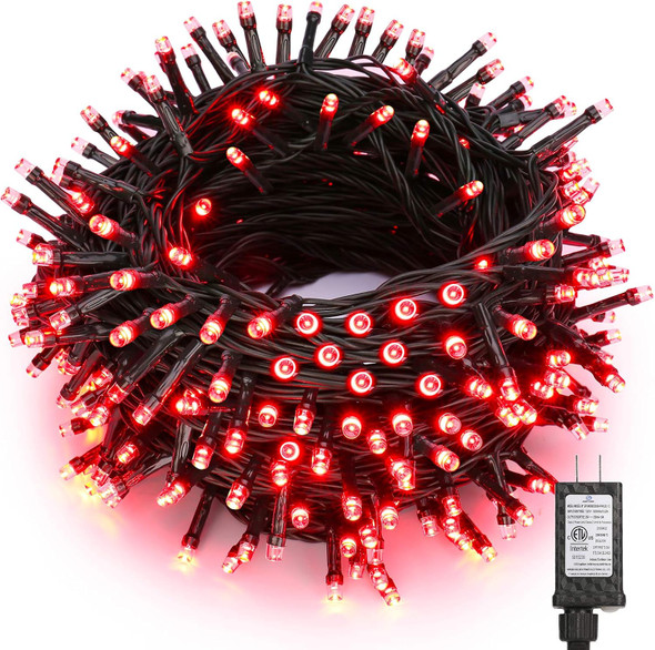Brizled Red Christmas Lights, 78.74ft 240 LED String Lights, Plug in Christmas Lights Outdoor Connectable, 8 Modes Mini Christmas Lights Waterproof for Indoor Xmas Tree Halloween Party Garden Decor