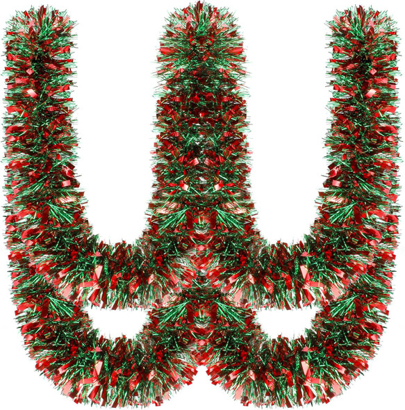 59 Feet Christmas Tinsel Garland Metallic Twist Garland Shiny Hanging Garland Ornaments for Christmas Tree Party Supplies Indoor and Outdoor Decoration (Red Green)