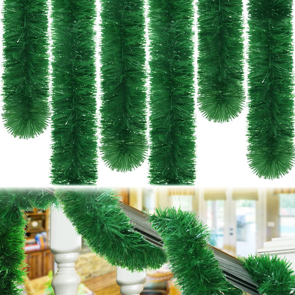 50 Feet Green Tinsel Garland,Artificial Christmas Pine Decorative Garland,Garland Decoration for Christmas Decor Holiday Wedding Decoration