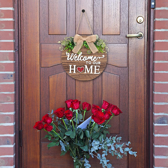 Interchangeable Welcome Sign, Welcome Sign for Front Door with 16 Changeable Icons, Seasonal Front Porch Door Decor Farmhouse Wood Wreaths Welcome Home Sign for Christmas Door Decor