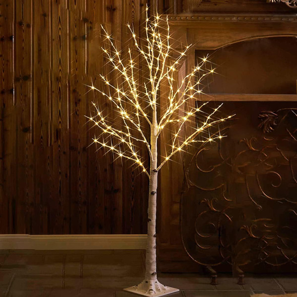 Fudios Lighted Birch Tree 4ft 200 LED Fairy Lights Christmas Twig Trees with Lights for Outdoor Inside Decoration