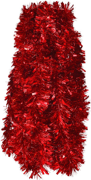 Gejoy 32.8 Feet Christmas Tinsel Garland Metallic Tinsel Garland Glittering Hanging Decoration for Christmas Tree Wreath Wedding Party Supplies (Red)