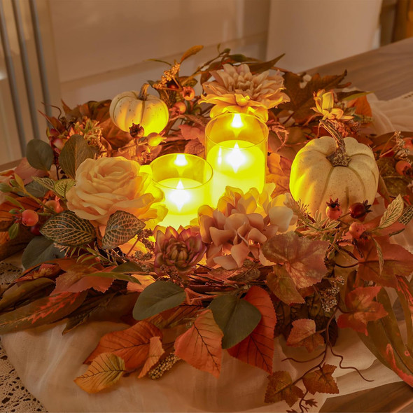 Fall Wreath, Pumpkin Fall Wreaths for Front Door, 22 inch Autumn Wreath for Indoor Outdoor Harvest Festival Thanksgiving Christmas and Fall Decorations