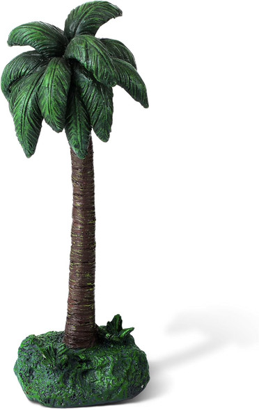 Christmas Realistic Palm Tree Artificial Single Palm Tree Resin Table Top Nativity Figurine for Christmas Nativity Scene Indoor s, 11.8'' Apply to 7'' and 10'' Scale Collection