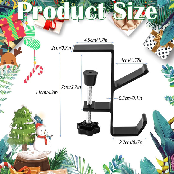 3 Pack Christmas Stockings Holder Hanger,Metal Hooks for Hanging Christmas Stockings,Stocking Holders for Mantle for Christmas Decorations