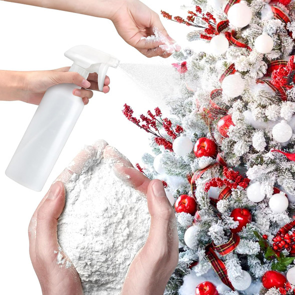 hatisan 2.2 Lbs Snow Flocking Powder with A Spray Bottle, Instant Snow Fake Snow, Flocking Kit for Christmas Decorations Indoor Outdoor (2.2 Pounds)