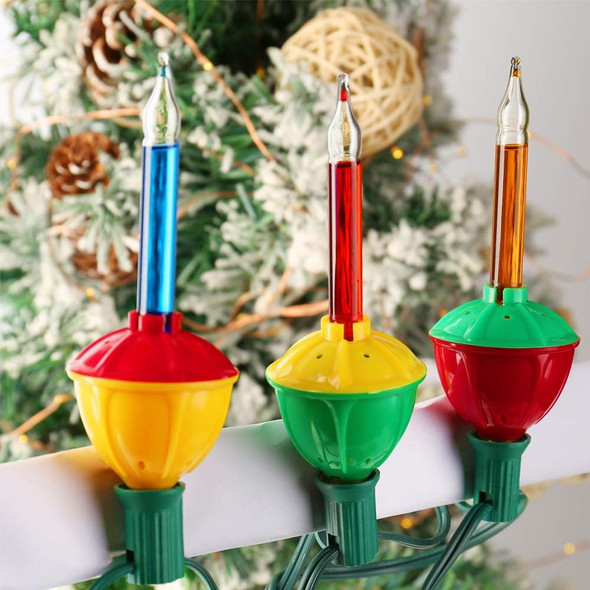 HAYATA 7 Count Color Christmas Bubble Lights - 6.6ft UL-Listed Vintage Christmas String Lights for Christmas Tree Lighting Decor, Indoor, Wreath, Garland, Xmas, Party, House, Christmas Decorations