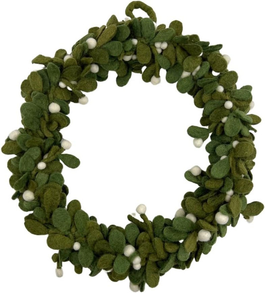 Humble Hilo Handmade Felt Flower Wreaths Christmas Wreath Decor Fall Door Wreath (Holiday Wreath)