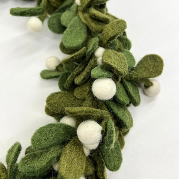 Humble Hilo Handmade Felt Flower Wreaths Christmas Wreath Decor Fall Door Wreath (Holiday Wreath)