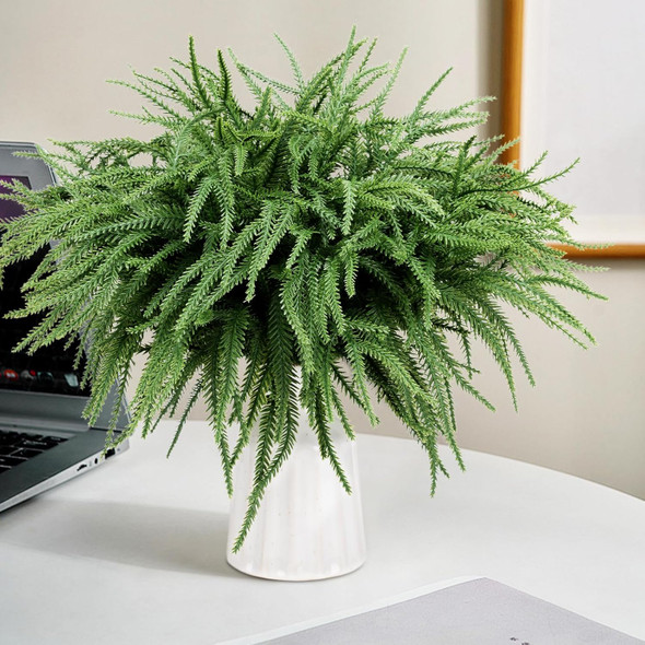 50Pcs Christmas Norfolk Pine Branches, 14" Norfolk Pine Artificial Christmas Stems, Christmas Greenery Pine Branches DIY Crafts Faux for Christmas Indoor Outdoor Home Decor
